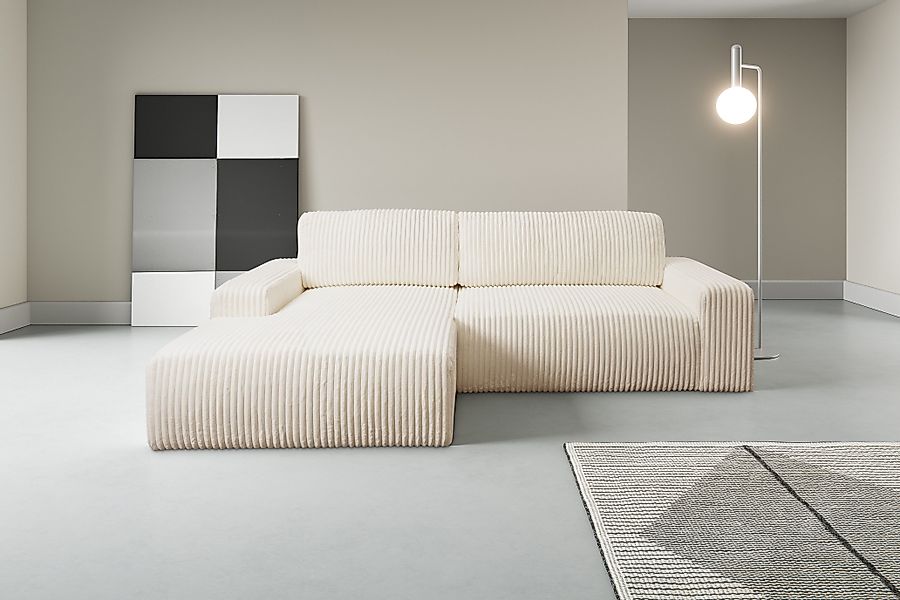 WERK2 Ecksofa Rotterdam-L, kuschelweicher Cord oder günstig online kaufen