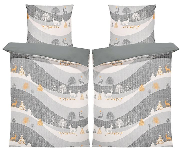 One Home Bettwäsche Winter Wonderland Weihnachten, günstig online kaufen