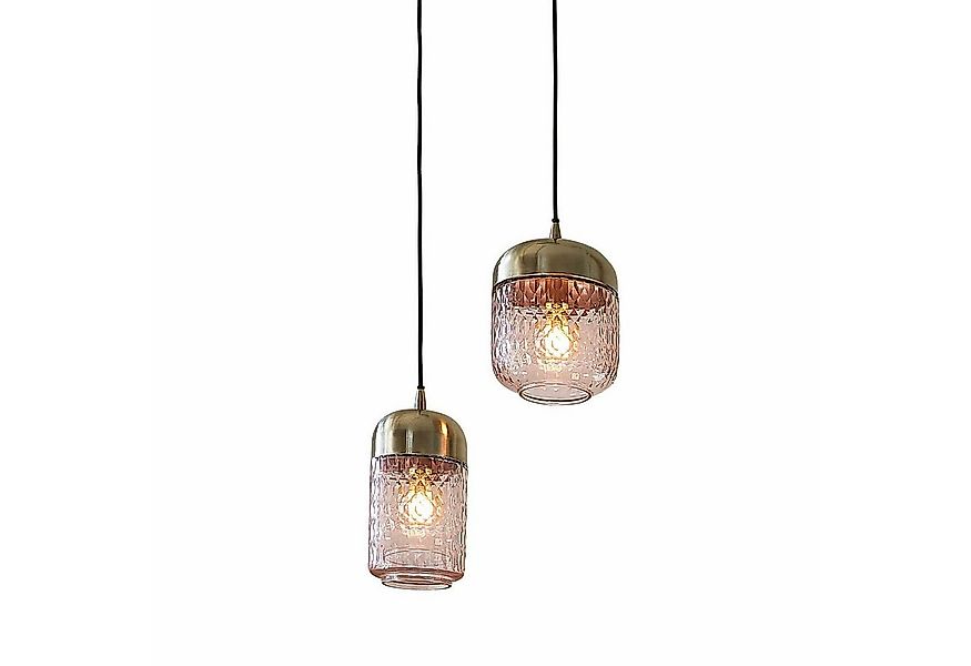 Mirabeau Hängeleuchten Hängelampe 2er Set Jolivienne rosa/silber günstig online kaufen