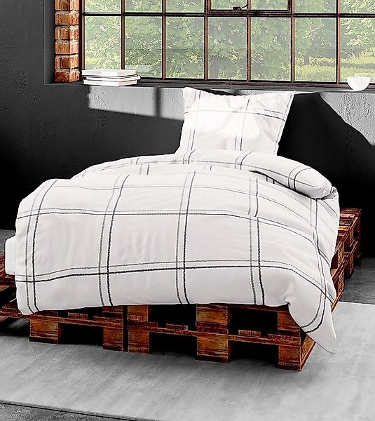 BIERBAUM Bettwäsche Bierbaum Biber Kuschel Bettwäsche 135x200cm Karos Moder günstig online kaufen