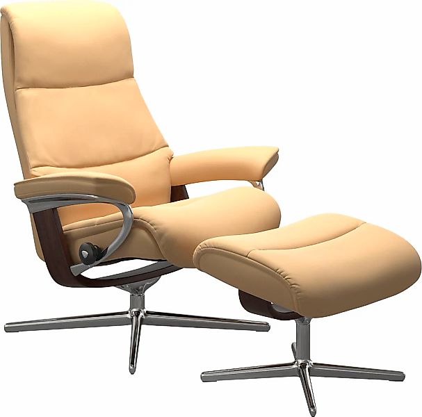 Stressless "View" Set, Relaxsessel mit Hocker, mit Hocker, mit Cross Base, günstig online kaufen