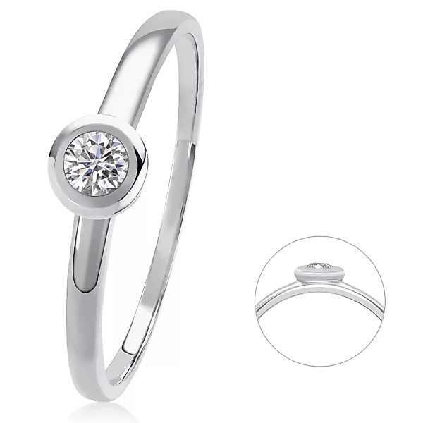 ONE ELEMENT Diamantring "0,08 ct Diamant Brillant Ring aus 585 Weißgold", D günstig online kaufen