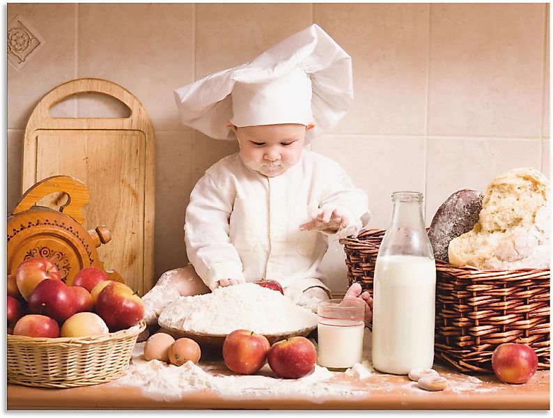 Artland Wandbild "Küche Junge Kind Backen" Bilder von Kindern 1 Stk. tlg. a günstig online kaufen