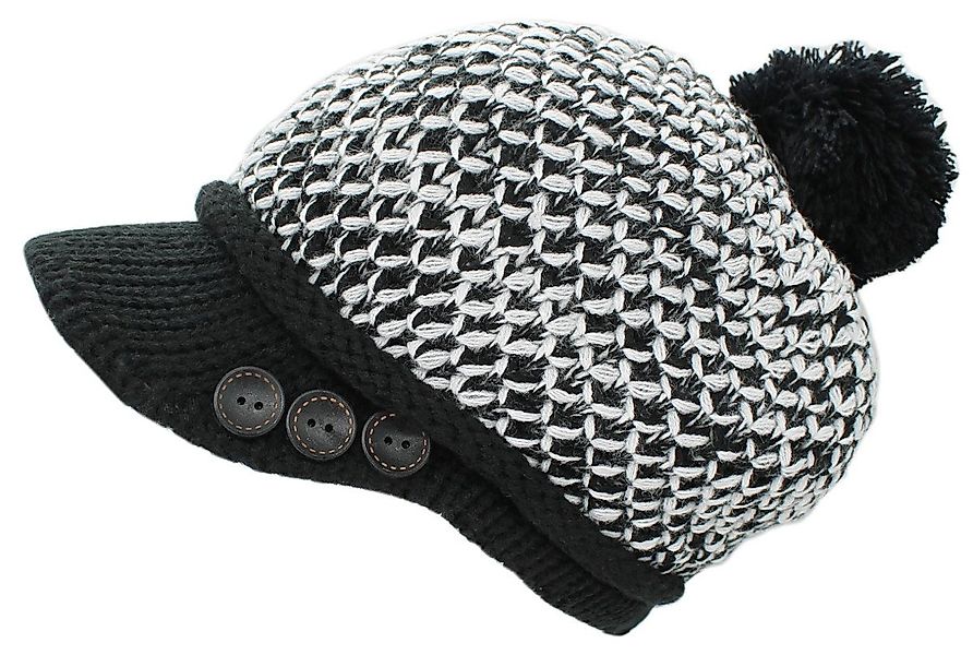 dy_mode Schirmmütze Damen Strickmütze Bunt Gestrickte Schirmmütze Winter Mü günstig online kaufen