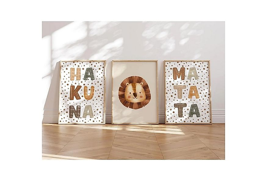 MeinBaby123® Poster Bilder Kinderzimmer, Poster Kinderzimmer Deko, Süße Tie günstig online kaufen