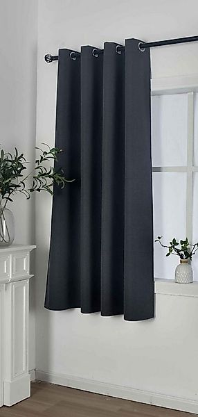 Gardinenbox Verdunkelungsvorhang (1 St), Ösen, verdunkelnd, Leinenbindung, günstig online kaufen