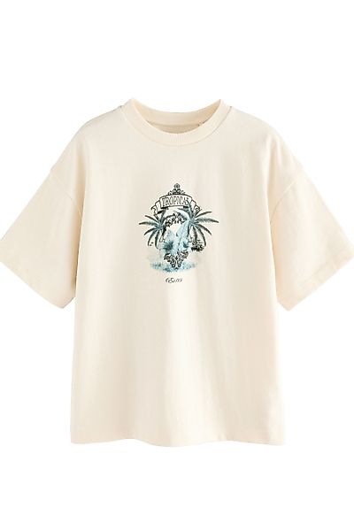 Next Print-Shirt Relaxed Fit Kurzarm-T-Shirt mit günstig online kaufen