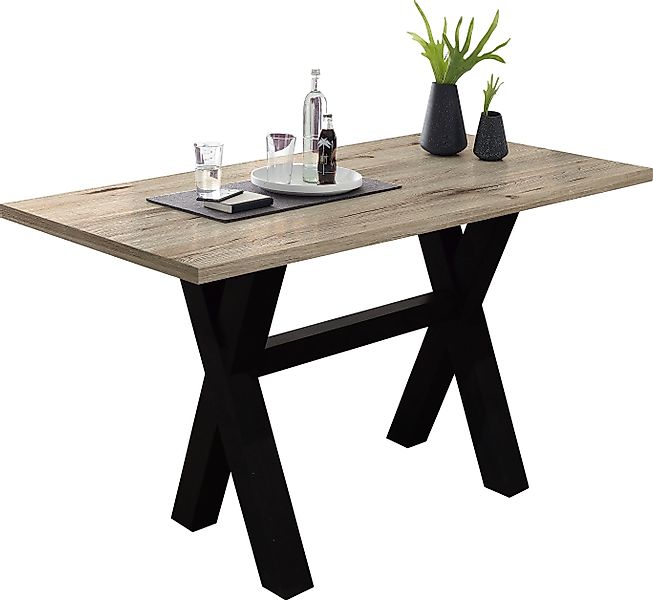 Mäusbacher Bartisch Gestell in X-Form (Breite 120, 140 oder 160 cm) günstig online kaufen