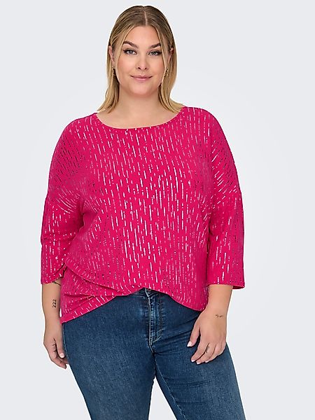 ONLY CARMAKOMA Rundhalsshirt CARFOILA 3/4 O-NECK günstig online kaufen