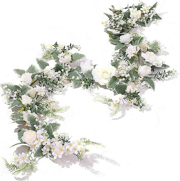 Kunstblumenstrauß osengirlanden künstliche Rosenranken,mit grünen Pflanzen, günstig online kaufen