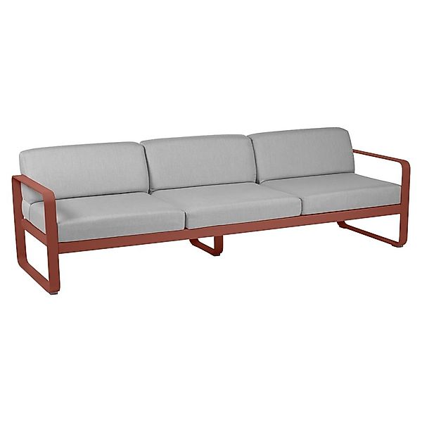 Bellevie 3-Sitzer Lounge-Sofa 20 Ockerrot 79 Flanellgrau günstig online kaufen