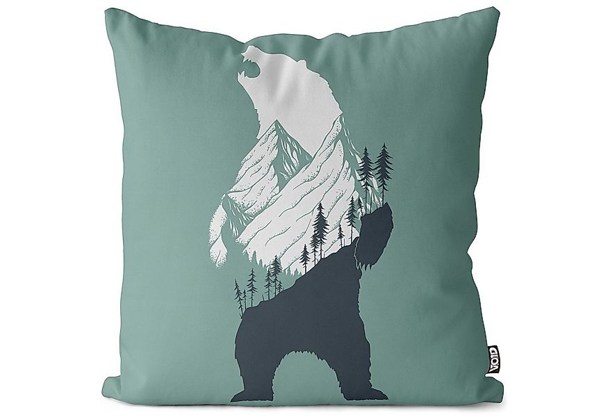 VOID Kissenbezug, (1 Stück), Weihnachtsdeko Alpen Bär Österreich Bild Tier günstig online kaufen