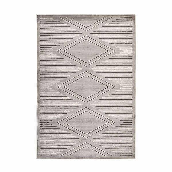 MeGusta Kurzflor Teppich Klassisch Modern Grau 160x230 cm Luz günstig online kaufen