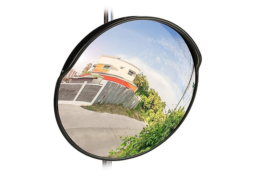 relaxdays Wandspiegel Verkehrsspiegel 60 cm schwarz günstig online kaufen