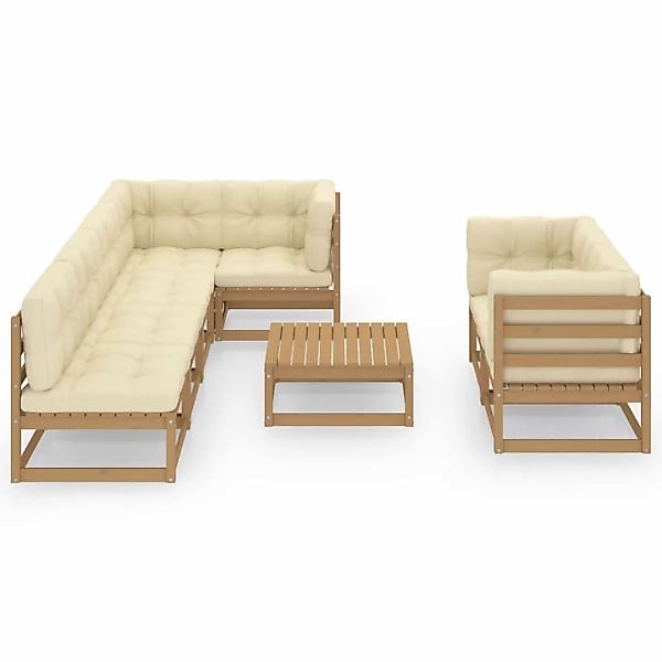 8-tlg. Garten-lounge-set Mit Kissen Kiefer Massivholz günstig online kaufen