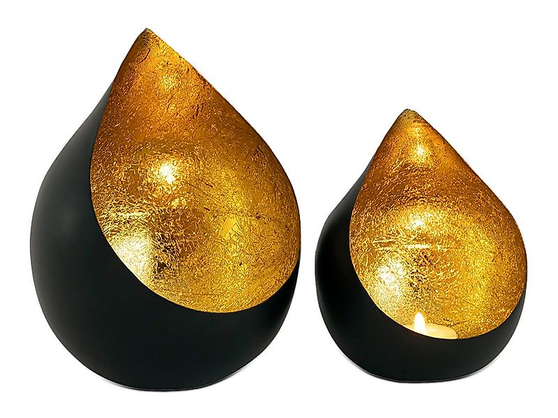 Amagohome Teelichthalter Teelichthalter Set 2-teilig Kerzenständer Tropfenf günstig online kaufen