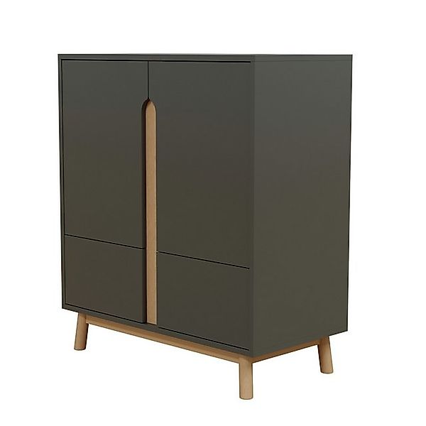 HAGO Klappbett Kommode Mattgrün Kiefernholz 80x86x40cm Wohnzimmerschrank MD günstig online kaufen