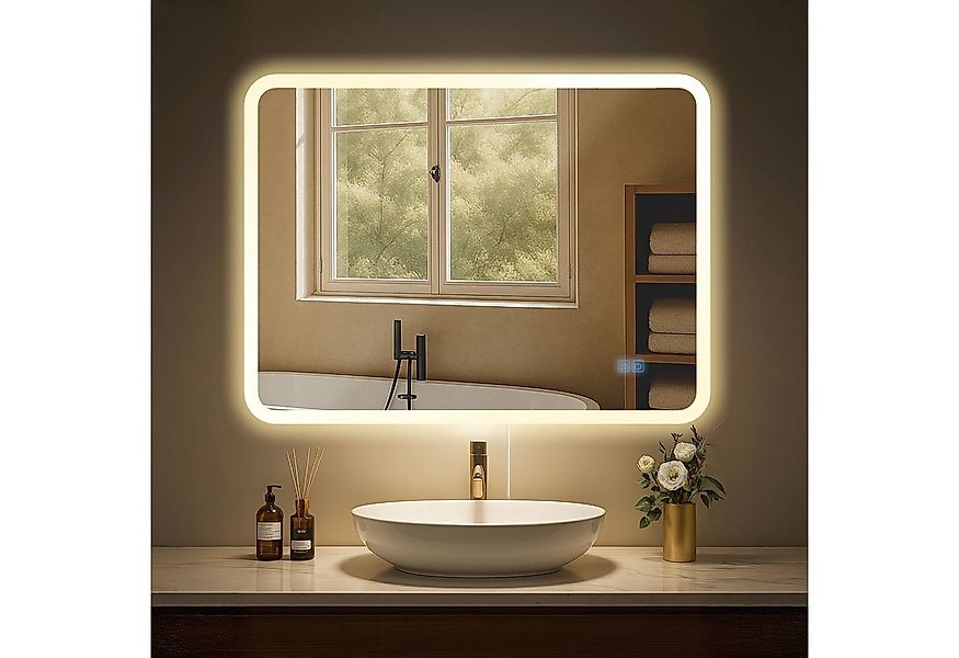 CLP Wandspiegel Jericho, Anti-Beschlag, LED-Licht, dimmbar, 3 Modi, IP44 günstig online kaufen