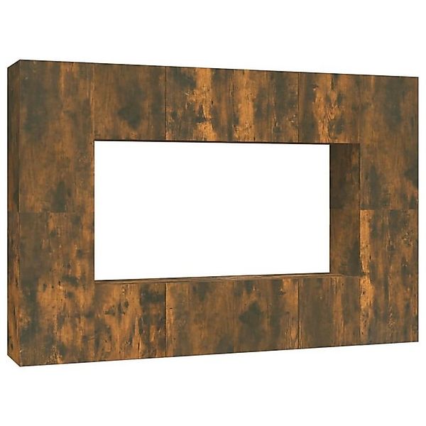 furnicato TV-Schrank 8-tlg. TV-Schrank-Set Räuchereiche Holzwerkstoff (1-St günstig online kaufen