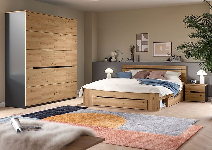 Home affaire Schlafzimmer-Set REHAT, 4-teilig, best. aus: Bett, Kleiderschr günstig online kaufen