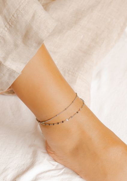 Hey Happiness Fußkette Mehrreihige Fußkette Damen, günstig online kaufen