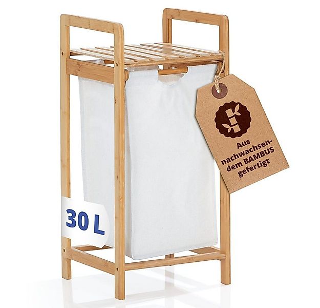 Lumaland Ausziehwäschekorb weiß, mit ausziehbarem Wäschesack, Wasserdicht, günstig online kaufen