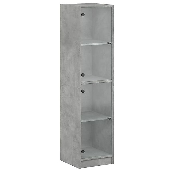 vidaXL Highboard Highboard mit Glastüren Betongrau günstig online kaufen
