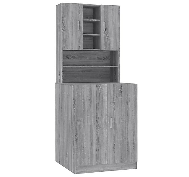 vidaXL Waschmaschinenumbauschrank Waschmaschinenschrank Grau Sonoma Holzwer günstig online kaufen