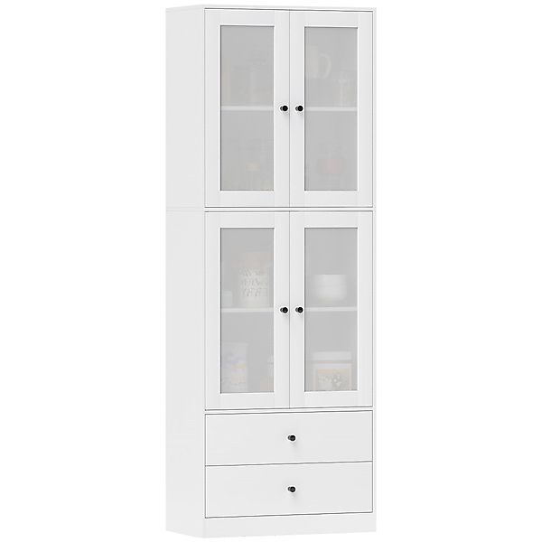 HOMCOM Küchenbuffet 170 cm hoher Küchenschrank günstig online kaufen