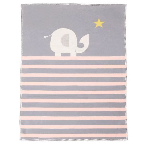 Babydecke 75 x 100, Elefant Rosa günstig online kaufen