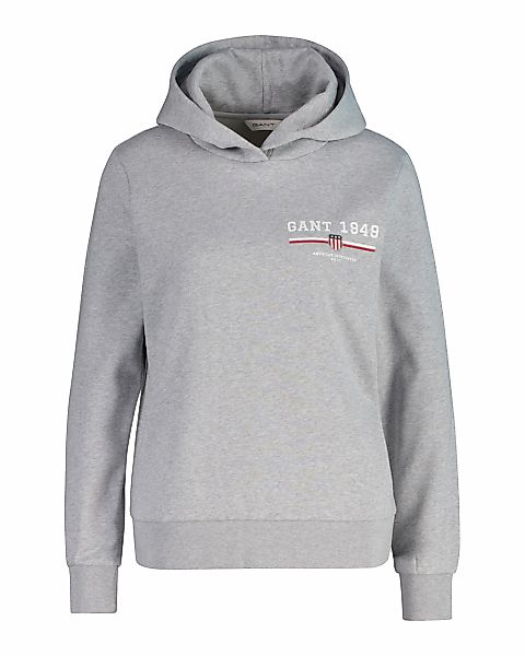 Gant Hoodie "REG GRAPHIC HOODIE", gerippte Abschlüsse, Kapuze ohne Kordel günstig online kaufen