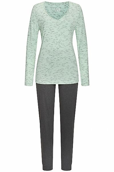 Vivance Dreams Pyjama, (2 tlg.), mit schönem Melangeeffekt günstig online kaufen
