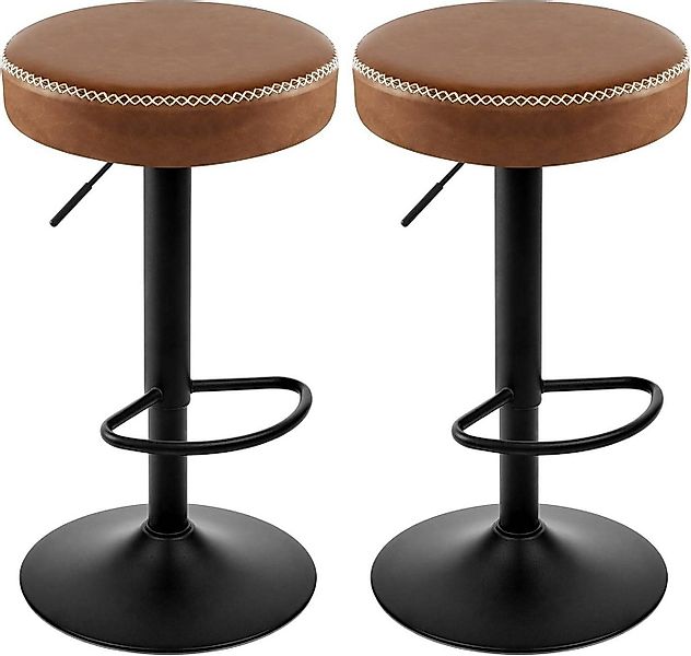 EUGAD Barhocker (2 St), drehbar, höhenverstellbar, Metallgesetll, Vintage-K günstig online kaufen