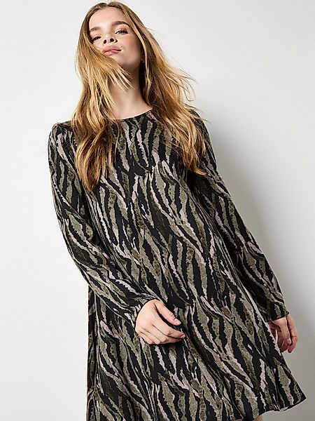 Apricot A-Linien-Kleid Minikleid mit Zebramuster günstig online kaufen