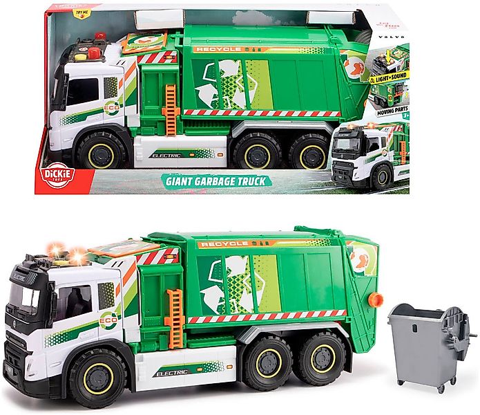 Dickie Toys Spielzeug-Müllwagen Giant Garbage Truck, mit Licht und Sound günstig online kaufen