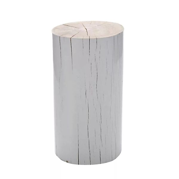 Gervasoni - Log Beistelltisch S - weiß/glänzend lackiert/H 32cm/Ø18-22cm/ab günstig online kaufen