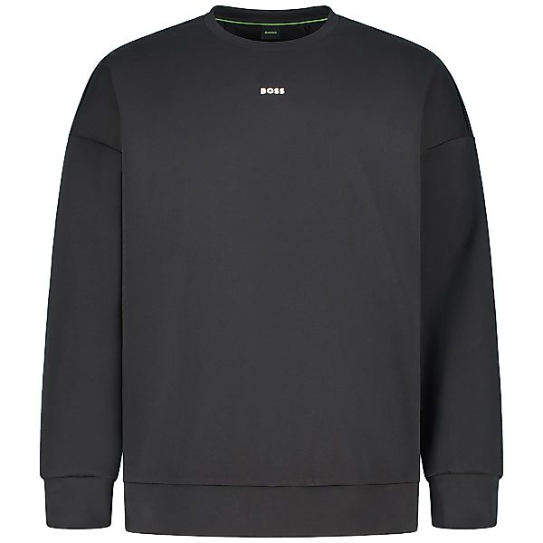 BOSS Sweatshirt aus Materialmix Farbe schwarz Größe: 6XL günstig online kaufen