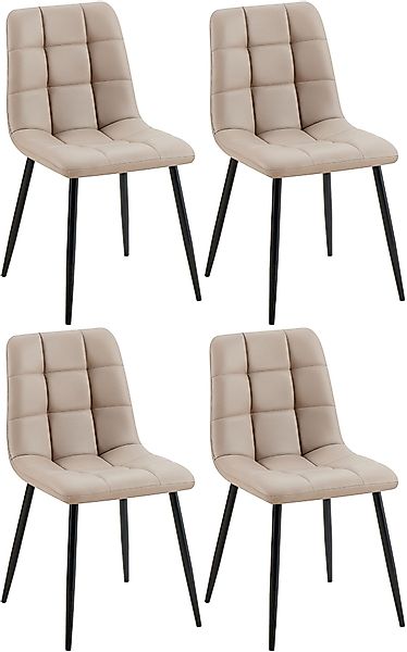 CLP Esszimmerstuhl Antibes (4er Set), Kunstlederbezug günstig online kaufen