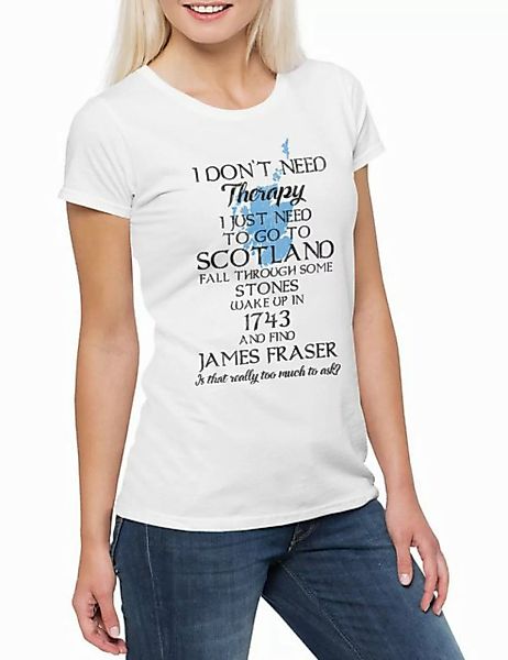 Urban Backwoods Print-Shirt I Don't Need Therapy Damen T-Shirt Outlander Ja günstig online kaufen