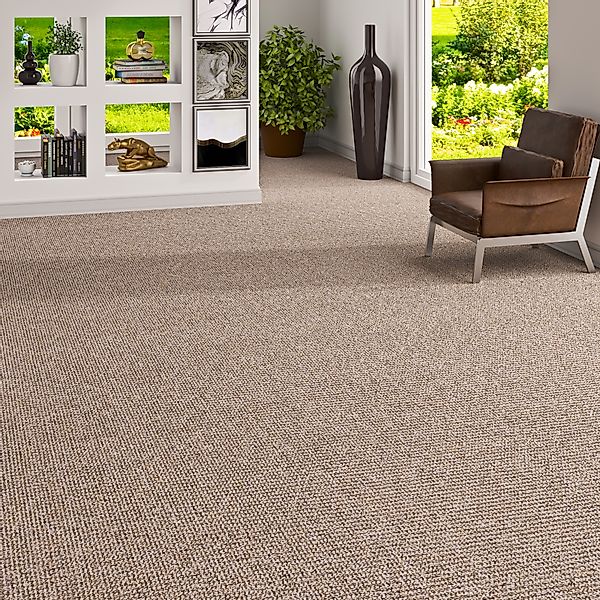 my home Teppich »Ruva«, rechteckig, 6 mm Höhe, strukturierte Oberfläche, Br günstig online kaufen
