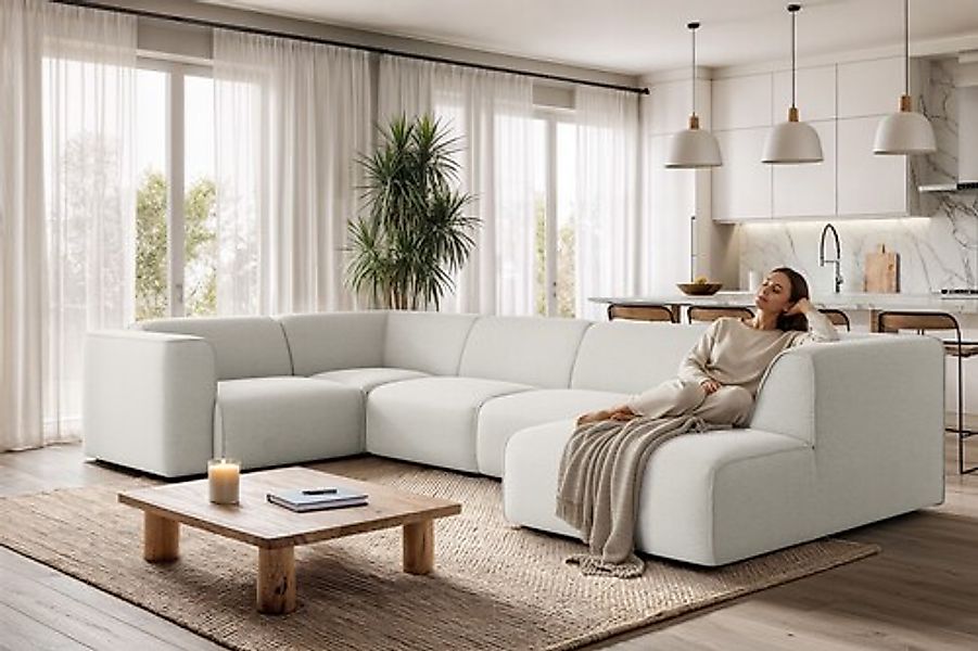 OTTO home Wohnlandschaft »Merid U-Form, B: 367 cm« jederzeit durch Module e günstig online kaufen