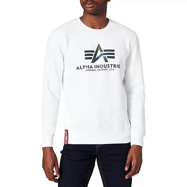 Alpha Industries Basic Rainbow Reflective Print Sweatshirt XL White günstig online kaufen
