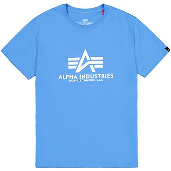 Alpha Industries  T-Shirts & Poloshirts Basic T-Shirt - mediteranian blue günstig online kaufen