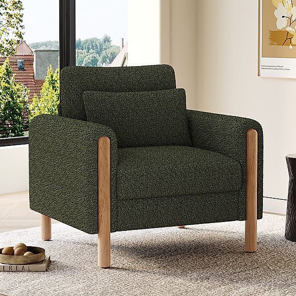 OKWISH Sessel Dickem Teddy-Samt (Polstersessel, Relaxsessel, günstig online kaufen