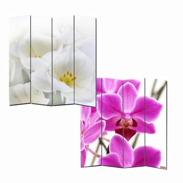 HWC Mendler Foto-Paravent Orchidee mehrfarbig günstig online kaufen