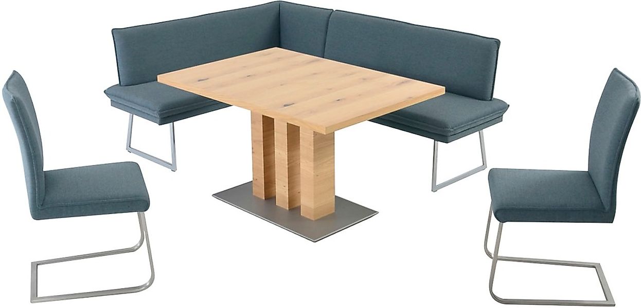 K+W Komfort & Wohnen Essgruppe "Santos III" 4 Stk. tlg. gepolsterte Eckbank günstig online kaufen