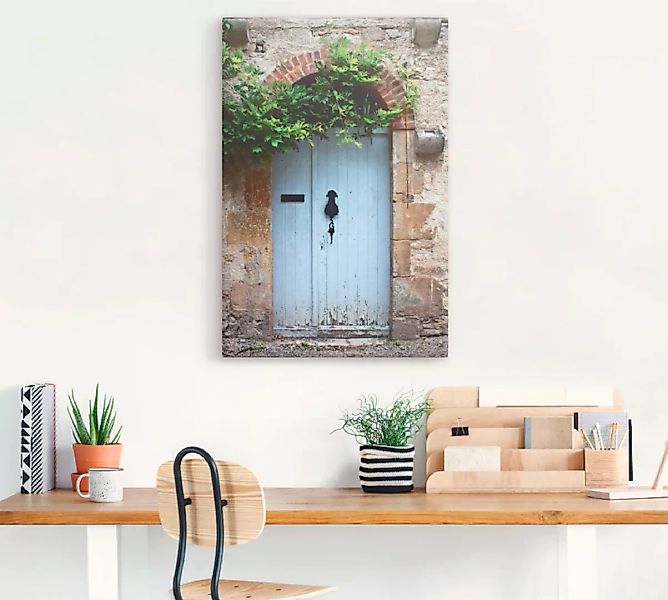 Artland Wandbild "Alte Tür in Südfrankreich", Fenster & Türen, (1 St.), als günstig online kaufen