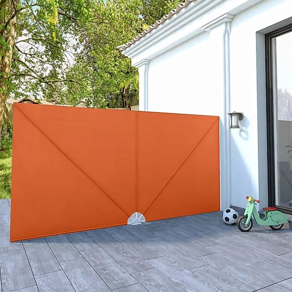 Faltbarer Terrassen-seitenfächer Terracotta-rot 400ã200 Cm günstig online kaufen