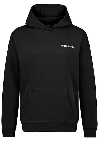 SUBLEVEL Hoodie mit Weltmotiv und Kängurutasche günstig online kaufen