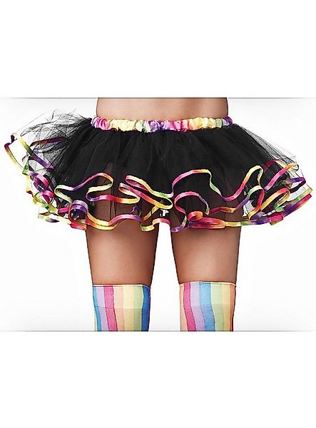 Leg Avenue Kostüm Petticoat schwarz mit Regenbogen-Akzenten, Bezauberndes Z günstig online kaufen